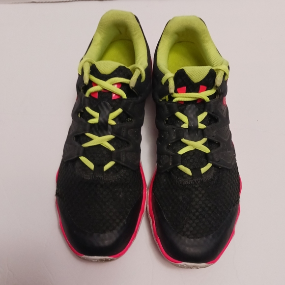 Under Armour  Women's Sz 9.5 Micro G Foam Pink/Black/Neon Lace Up Running Shoes - Picture 6 of 11